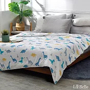 義大利La Belle《恐龍百科》海島針織防蟎抗菌涼被5*6尺