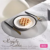 【Homely Zakka】歐式簡約雙面雙色皮革餐墊/防燙隔熱墊/桌墊 綠灰