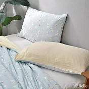 義大利La Belle《萌萌比熊》日系親膚純棉水洗雙層泡泡紗信封枕套--2入