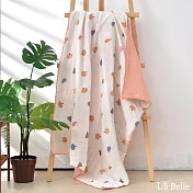 義大利La Belle《繽紛小南瓜》日系親膚純棉水洗雙層泡泡紗抗菌兒童涼被(100x120CM)