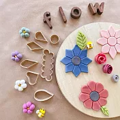 子玄  花款模型+鬱金香模型各一  春日手作花園 花朵＆球莖黏土模具組