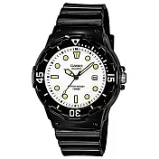 CASIO 幾何密碼時尚活力腕錶-黑白