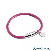 &MORE愛迪莫 Mega Power 經典鈦鍺手環  S  桃紅