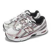 New Balance NB 休閒鞋 740 男鞋 女鞋 銀 紅 復古 拼接 緩衝 NB U740RD2-D 27cm SILVER/RED