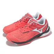 Mizuno 羽球鞋 Wave Fang 2 男鞋 寬楦 紅 灰 回彈 室內運動 羽排鞋 美津濃 71GA2313-47 26.5cm RED/GREY
