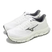 Mizuno 慢跑鞋 Wave Horizon 8 男鞋 白 灰 超寬楦 緩震 運動鞋 美津濃 J1GC2531-54 25cm WHITE/GREY