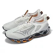 Mizuno 慢跑鞋 Wave Prophecy 14 男鞋 灰 白 回彈 簍空 運動鞋 美津濃 J1GC2551-83 24cm GREY/WHITE