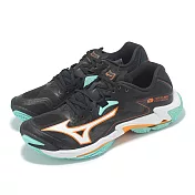 Mizuno 排球鞋 Wave Lightning Z8 男鞋 黑 橘 包覆 避震 室內運動 羽排鞋 美津濃 V1GA2400-07 28.5cm BLACK/ORANGE
