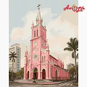 ArtLife藝術生活【DT209】粉紅教堂_DIY 數字 油畫 彩繪