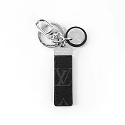 LV Neo LV Club 塗層帆布及牛皮吊飾/鑰匙圈_展示品 (黑灰色)