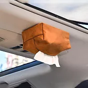【WIDE VIEW】21cm加大款車用磁吸衛生紙盒(車用磁鐵面紙盒 吸頂面紙盒 磁吸面紙盒/241210) 邁巴赫棕