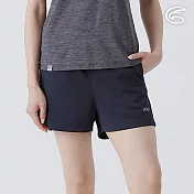 ADISI 女排汗速乾A型收腰三分運動短褲 AP2511103 海軍藍 (M-XL) M 海軍藍