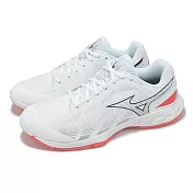 Mizuno 羽球鞋 Wave Fang EL 2 寬楦 男鞋 女鞋 白 紅 回彈 室內運動 運動鞋 美津濃 71GA2423-25 27.5cm WHITE/RED