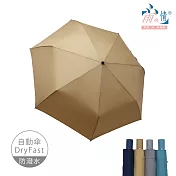 【雨之情】簡約時尚摺疊自動傘  卡其色