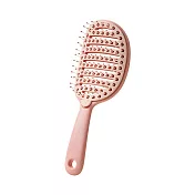 【E.dot】自帶清潔網高爐頂排骨梳 粉色