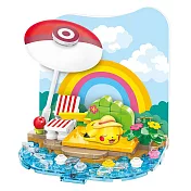 QMAN 啟蒙積木 KEEPPLAY 寶可夢 小場景系列 溫暖日光浴