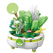 QMAN 啟蒙積木 Keeppley 寶可夢 盆栽系列積木 新葉喵