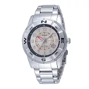 CASIO OUTGETAR系列 科技風運動玩家時尚錶-香檳橘