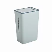 Life+ 日系簡約按壓式彈蓋垃圾桶 迷霧藍