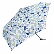 【官方直營】日本Wpc.手繪水果饗宴大傘面115g輕量晴雨兩用折傘 藍色