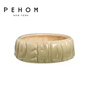 【PEHOM】泡芙字母寵物陶瓷碗 漸層綠