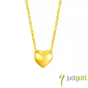 【Just Gold 鎮金店】純真心語 黃金項鍊