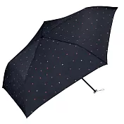 【官方直營】日本Wpc.雙色小愛心手動大傘面115g輕量晴雨兩用折傘  黑色