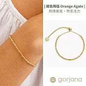 【Gorjana】天然能量寶石手鍊｜多款守護幸運石 橙色瑪瑙Orange Agate