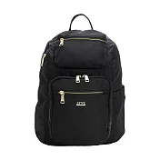 Lynx - 美國山貓嚴選防潑水斜紋牛津布後開式防盜後背包(大) - 多色可選 黑色