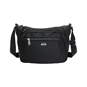 Lynx - 美國山貓嚴選防潑水牛津布多隔層水餃包斜背包(中) - 多色可選 黑色