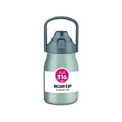 川本家 316不鏽鋼內膽底真空手提壺(附吸管)1150ml JA-C1150P 湖水藍