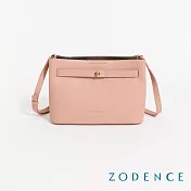 ZODENCE ARDEN進口真皮輕量化斜背包  粉色