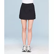 【荒野wildland】女休閒彈性鬆緊A字短褲 165印黑色 S  165印黑色