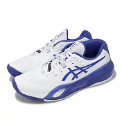 Asics 網球鞋 GEL-Resolution X Clay 男鞋 美網配色 紅土鞋底 白 藍 底線型 亞瑟士 1041A485101