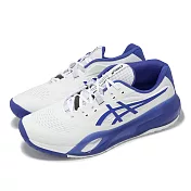 Asics 網球鞋 GEL-Resolution X 2E 寬楦 男鞋 美網配色 白 藍 緩震 亞瑟士 1041A487101
