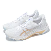 Asics 排球鞋 Netburner Ballistic FF 4 女鞋 男鞋 白金 緩衝 室內運動 亞瑟士 1052A083102