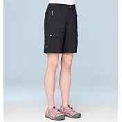 【荒野wildland】女彈性solid point山系6袋短褲 54黑色 S  54黑色
