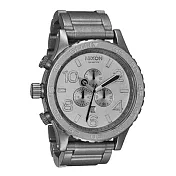 NIXON The 51-30 CHRONO 潛龍諜影運動腕錶-鋼帶-銀