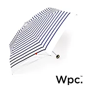 【官方直營】日本Wpc.條紋愛心手開晴雨折傘 白色