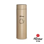 【日本Hirone】316不鏽鋼顯溫保溫杯500ml(奶茶色) DG1016D10004