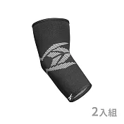 【Reebok】Elbow Support 透氣運動護肘 (兩入組) S Black/Grey