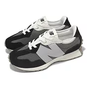 New Balance NB 休閒鞋 327 寬楦 中童鞋 小朋友 雨雲灰 黑 復古 NB 紐巴倫 PH327LG-W 19cm GREY/BLACK