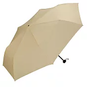 【官方直營】日本Wpc.中性素色大傘面晴雨兩用手動折傘 米色