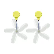 冷氣空調出風口5扇葉防直吹導風器(2入組) 黃色