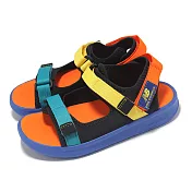 New Balance NB 涼拖鞋 750 寬楦 中童 大童 橘 黃 藍 小朋友 休閒 魔鬼氈 涼鞋 YH750OA-W 19cm MULTI COLOR