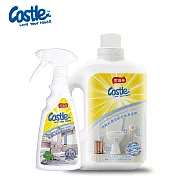 【Castle家適多】消臭去漬浴廁地板清潔劑4000ml+強效去漬浴廁清潔劑500ml