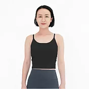 【Mukasa】LISSOM 細肩U領小背心 - MUK-25007 S 石磨黑