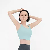 【Mukasa】FITNESS CC彈力小背心 - MUK-25064 S 天空藍