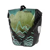 德國【ORTLIEB】Back-Roller Design 亮面防水馬鞍袋 綠黑(鋸齒山脈) / 經典防水後馬鞍袋 / 使用QL2.1安裝系統
