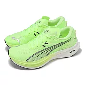 Puma 慢跑鞋 Deviate Nitro 3 男鞋 綠 黑 氮氣中底 碳板 輕量 運動鞋 30970706 26.5cm FIZZY APPLE/SILVER